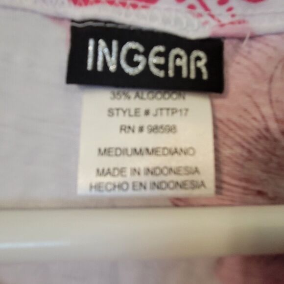 Ingear NWT Womens Pink Flower Sleeveless White Dress Bathing Suit Coverup M - Picture 4 of 7